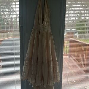 Windsor Cream Halter Dress